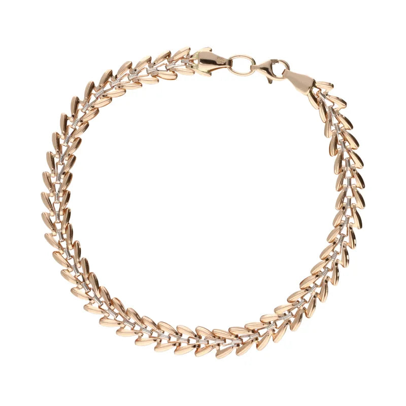 Pre-Owned 9ct Rose Gold Arrow Link Bracelet