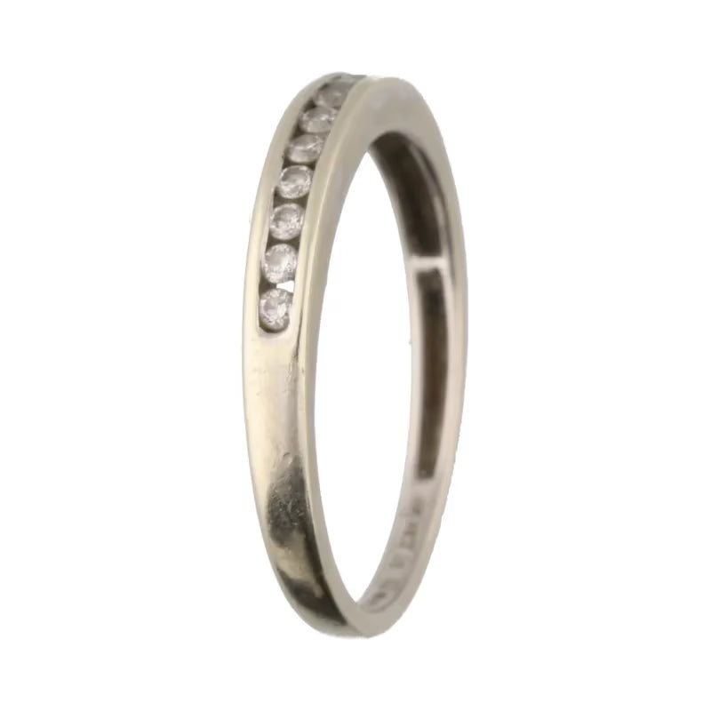 Pre-Owned 9ct White Gold Diamond Half Eternity