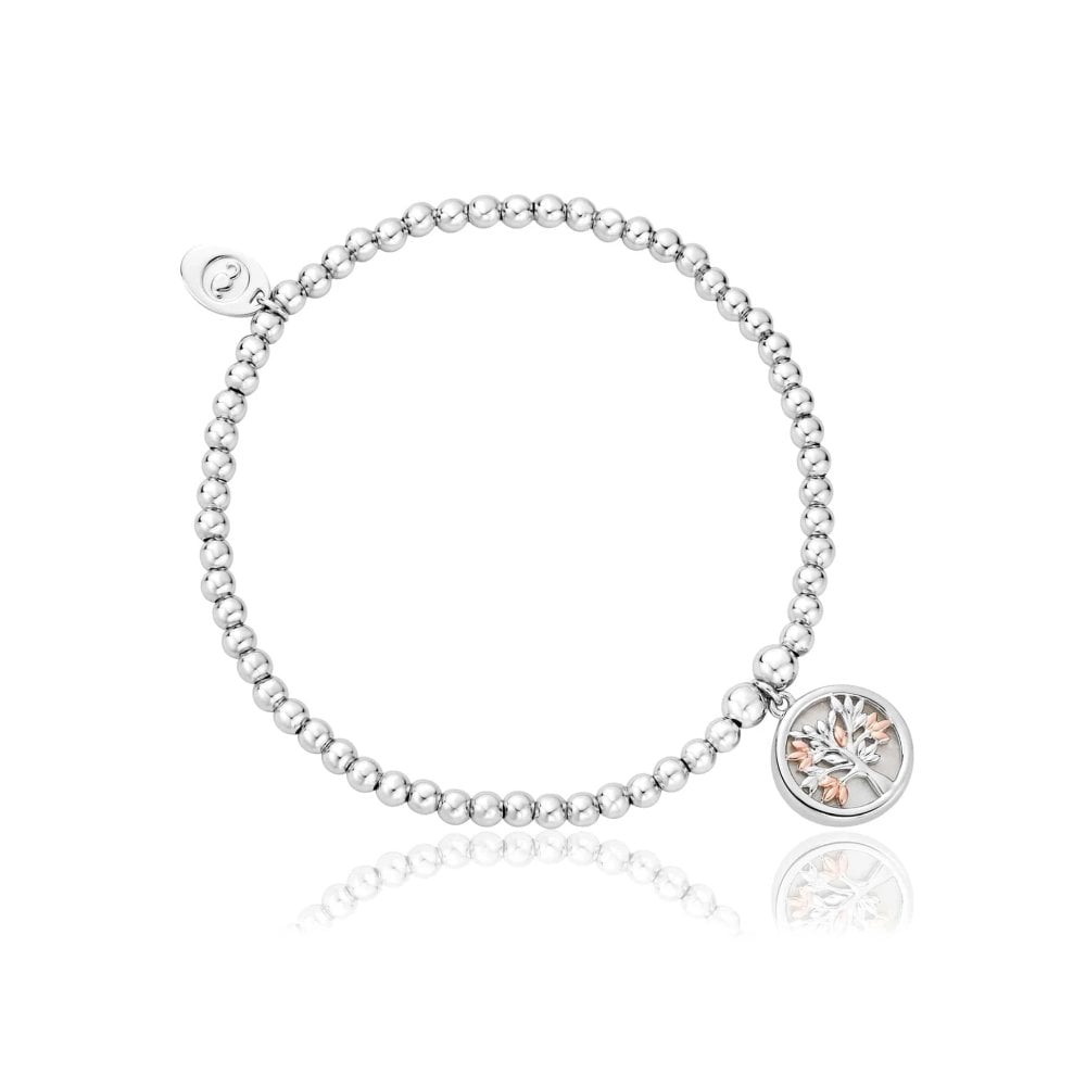 Clogau Tree of Life Sterling Silver Affinity Bracelet with Mother of Pearl 3SBB92R image 0