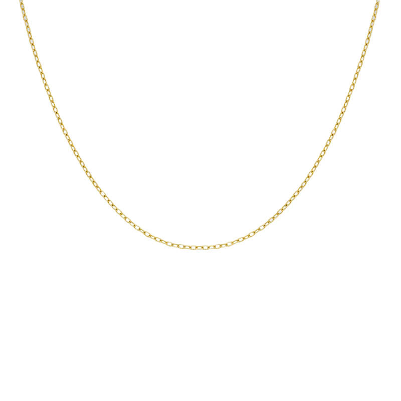 9ct Yellow Gold Twist Patterned Oval Belcher Chain 41cm/16
