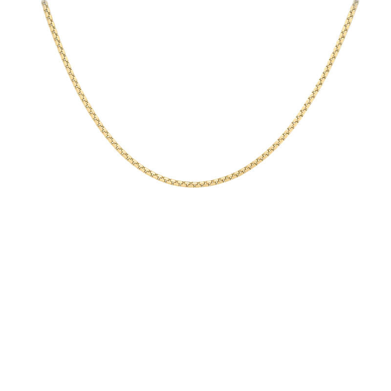 9ct Yellow Gold 36 Diamond Cut Box Belcher Chain 51cm/20