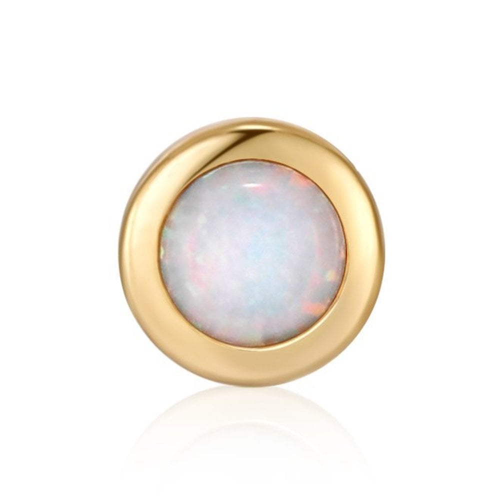 Ania Haie Gold Kyoto Opal Bezel Barbell Single Stud Earrings image 0