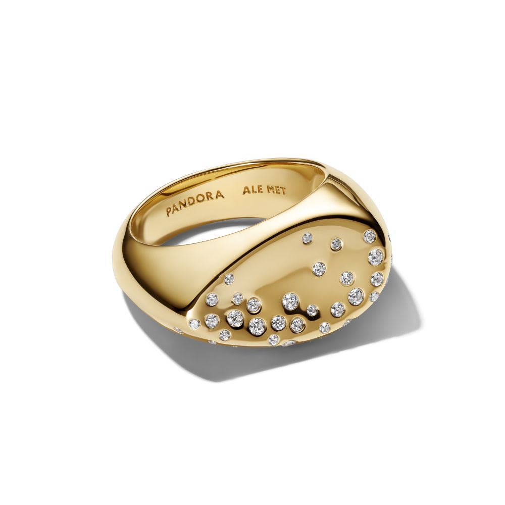 PANDORA Stone-Set Oval Domed Signet Ring 164671C01
