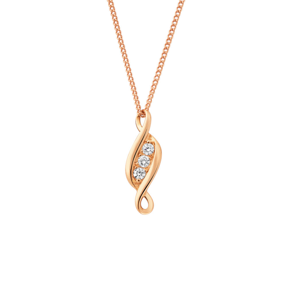 Clogau Past Present Future 18ct Solid Gold 1854 Blend Pendant with Diamonds 1854PPF0350