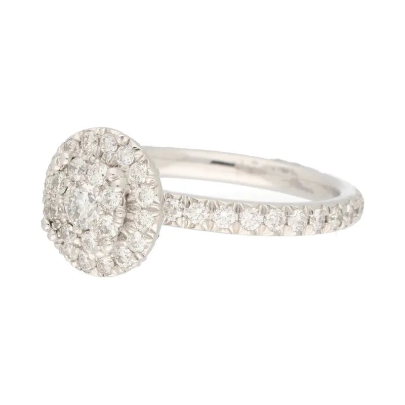 18ct White Gold 0.92ct Diamond Cluster Ring250706