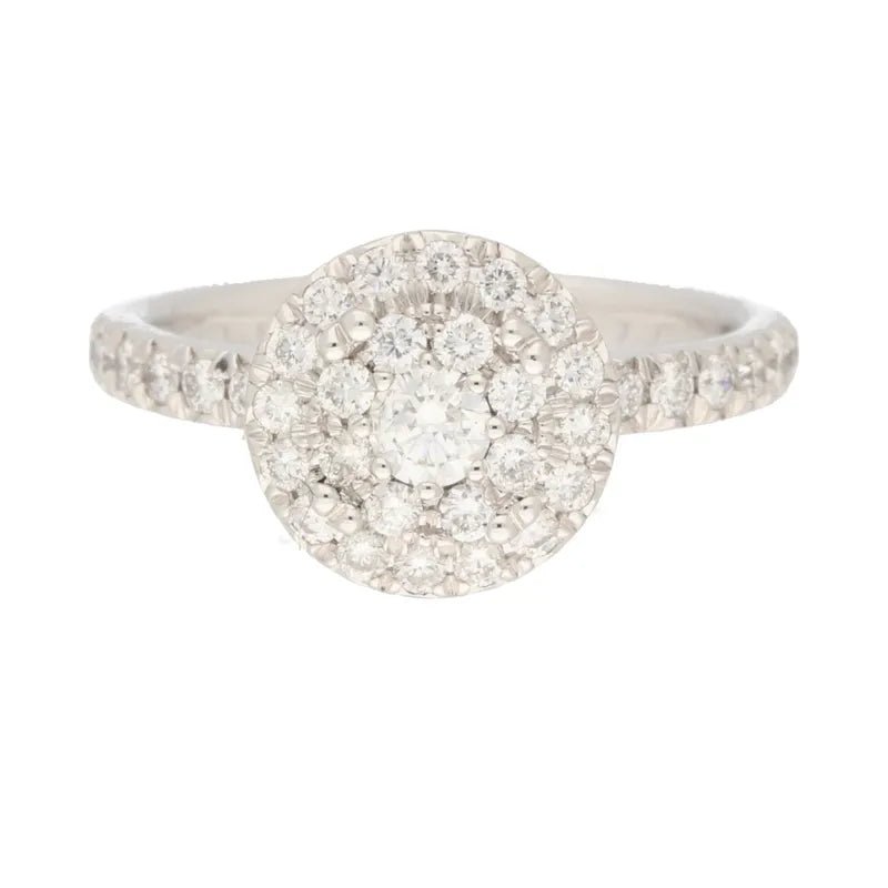 18ct White Gold 0.92ct Diamond Cluster Ring250706