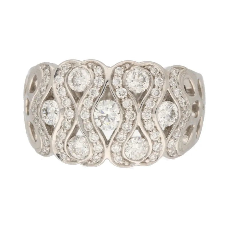 18ct White Gold 1.00ct Diamond Fancy Ring250717