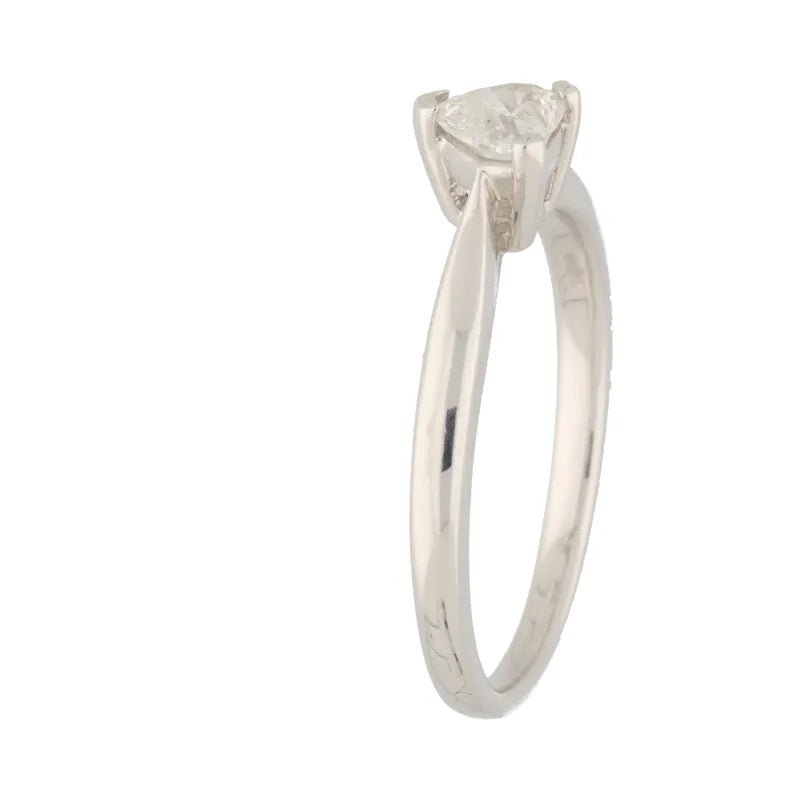 18ct White Gold with 14% Palladium Heart Shaped Diamond Solitaire Ring 0.40ct262388