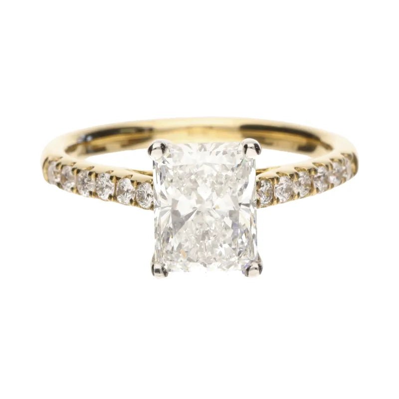 18ct Yellow Gold & Platinum 2.0ct Radiant Cut Lab Grown Diamond Ring271664