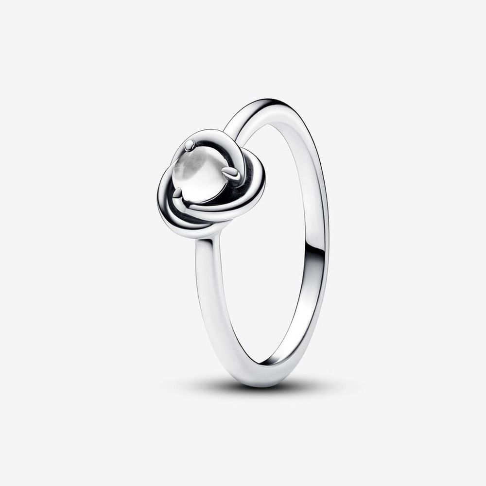 PANDORA April Birthstone Eternity Circle Ring 192993C04