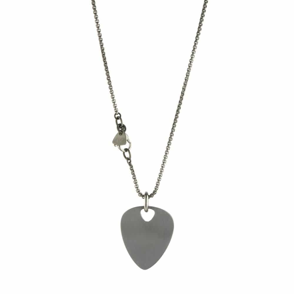 Titanium Plectrum Pendant and Chain image 0