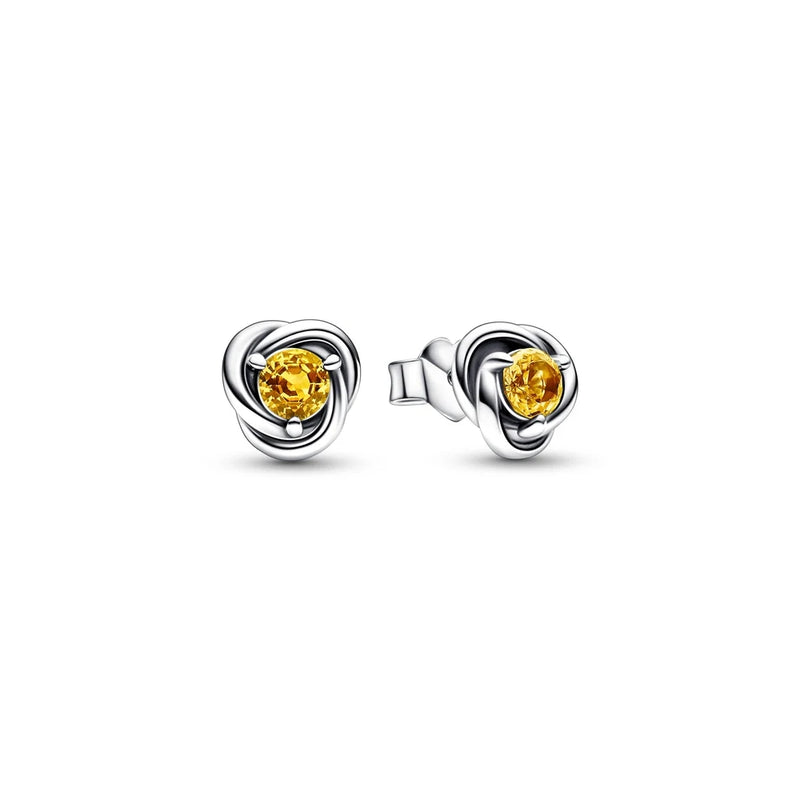 PANDORA November Birthstone Eternity Circle Stud Earrings 292334C04