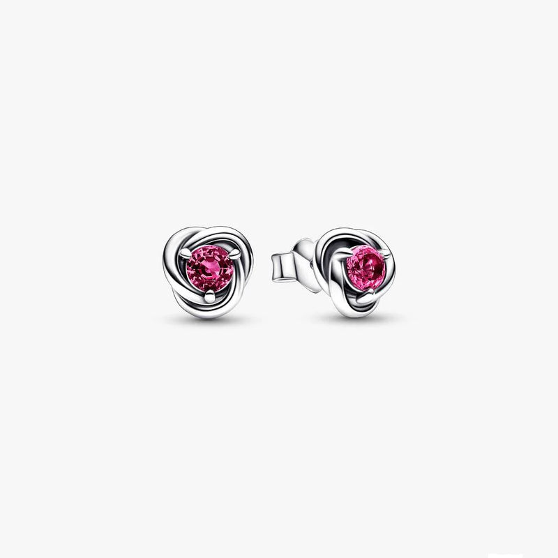 PANDORA October Birthstone Eternity Circle Stud Earrings 292334C05
