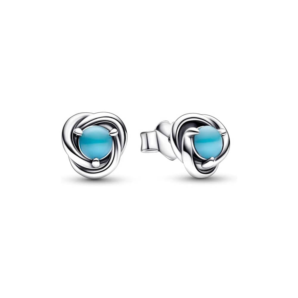 PANDORA December Birthstone Eternity Circle Stud Earrings 292335C02