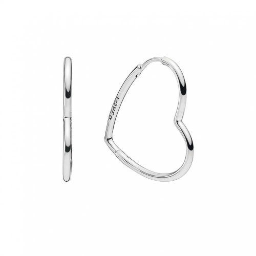 PANDORA Asymmetrical Heart Hoop Earrings 297822