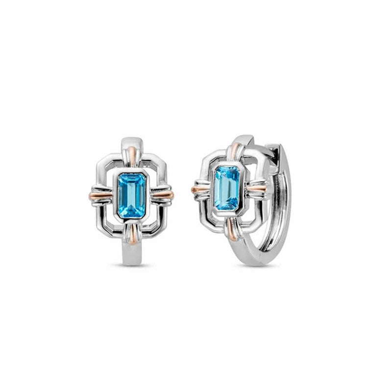 Clogau Royal Sterling Silver Gateways Huggie Hoop Earrings 3SROY1403