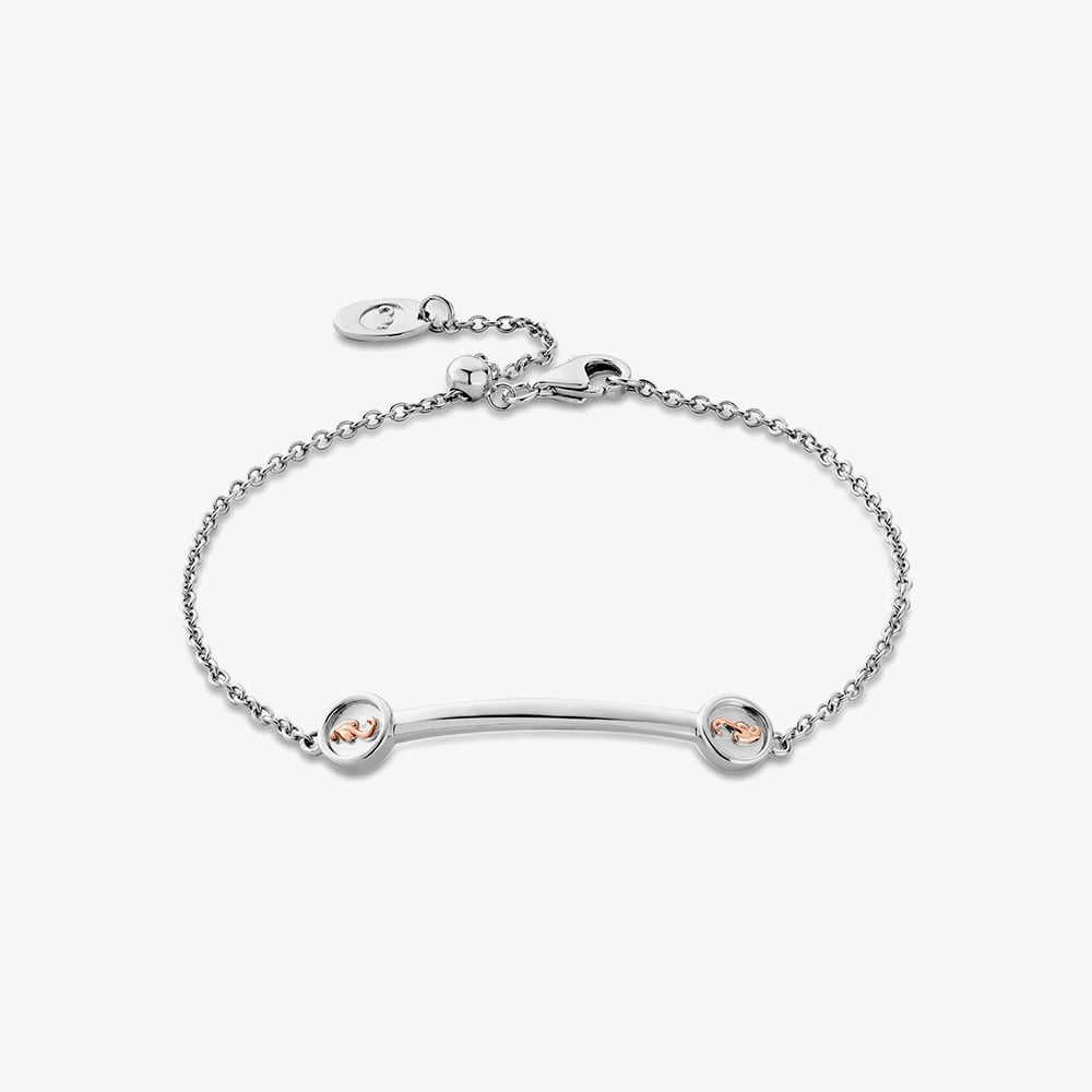 Clogau Insignia Sterling Silver Curve Bracelet 3STOL0226