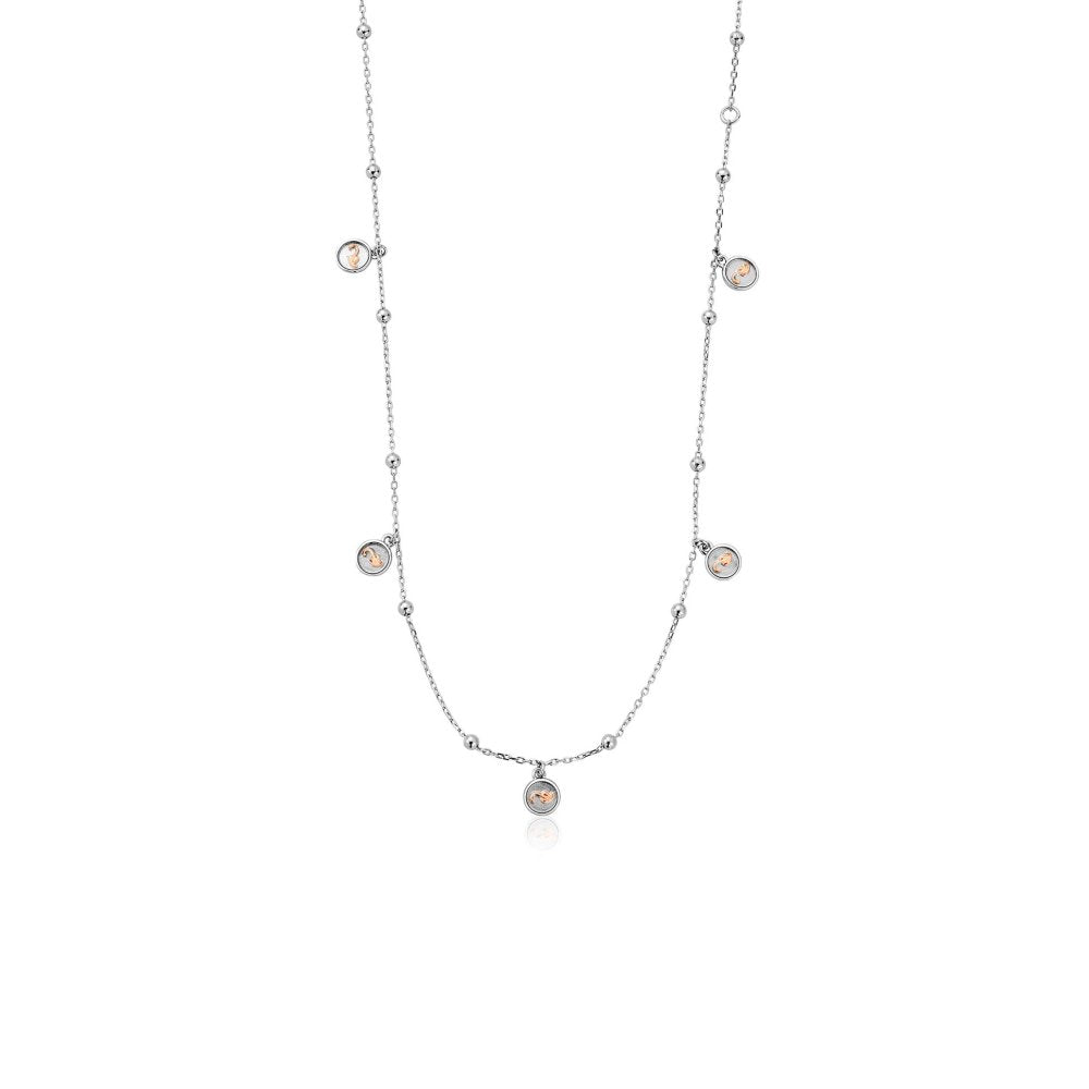 Clogau Insignia Sterling Silver Drop Necklace 3STOL0603