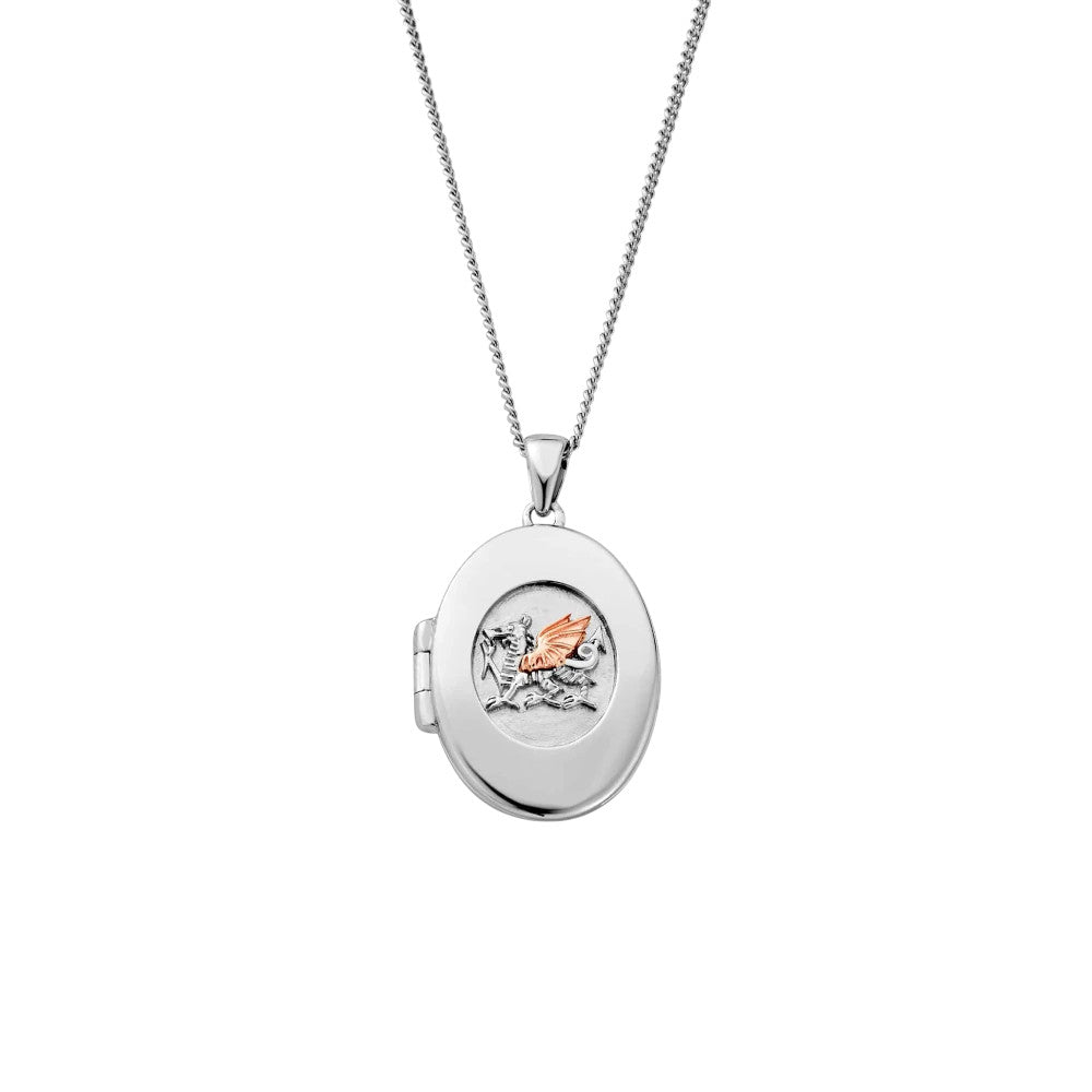 Clogau Royal Sterling Silver Welsh Dragon Locket 3SWDN0755