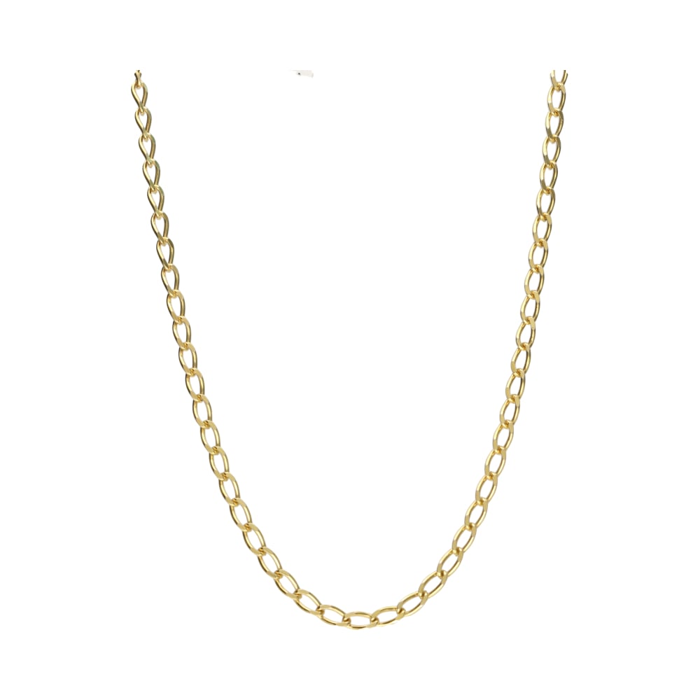Pre-Owned 9ct Yellow Gold Long Curb Chain 20inch 6.03g image 0