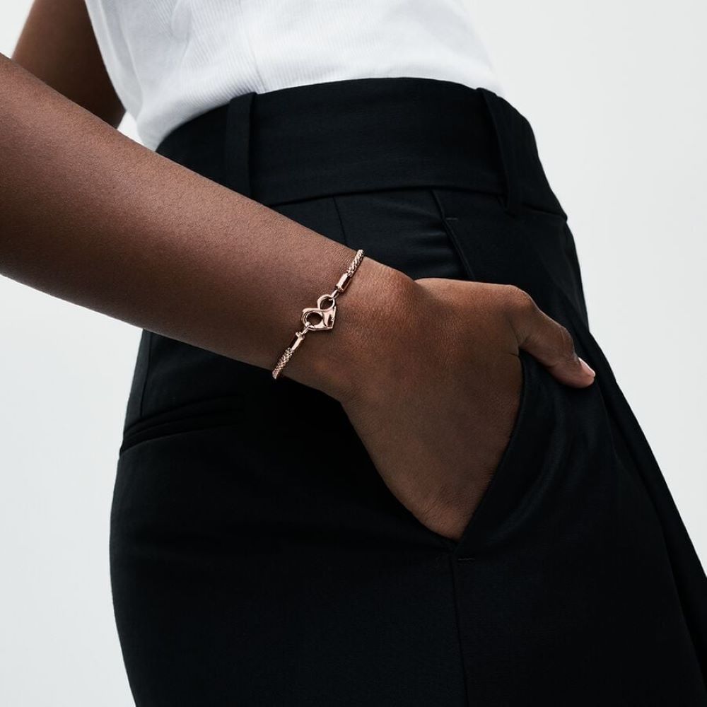 PANDORA Moments Studded Chain Bracelet 582731C00