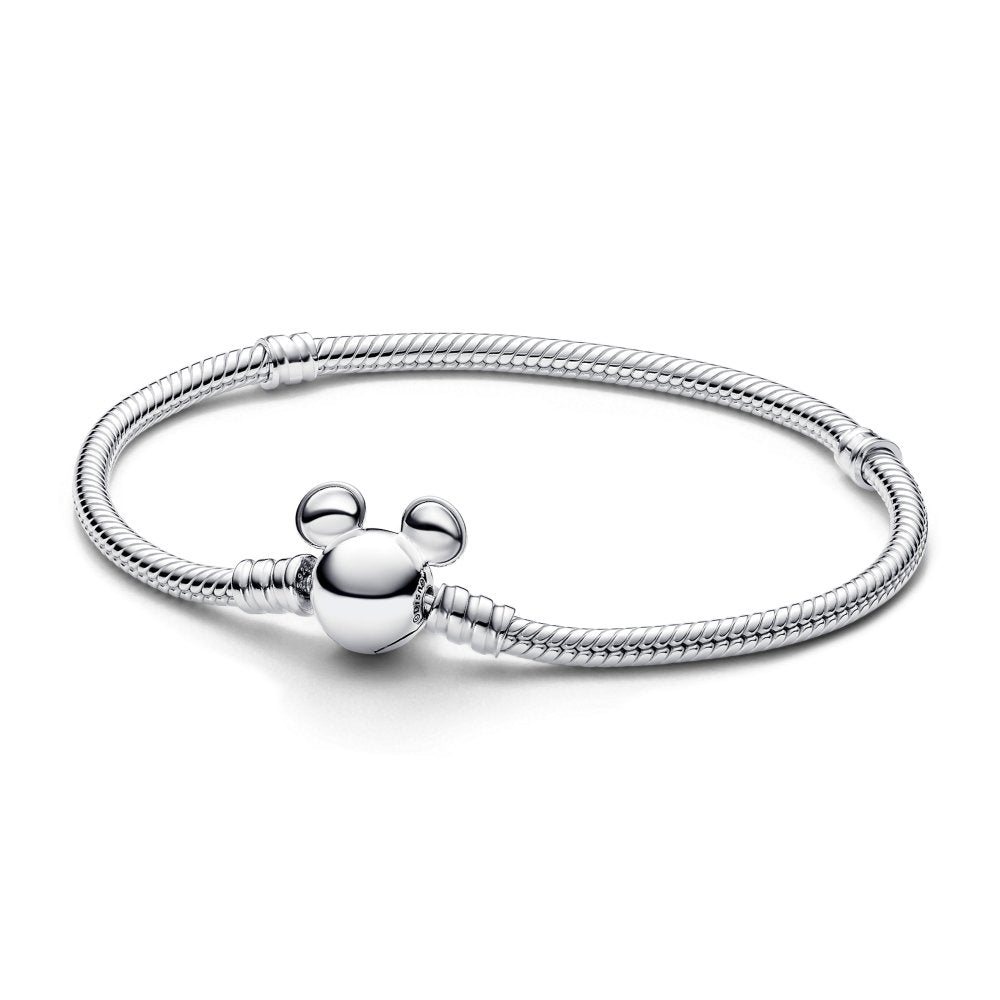 PANDORA Disney Mickey Mouse Clasp Moments Snake Chain Bracelet 593061C00