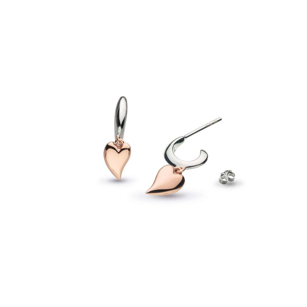 Kit Heath Desire Kiss Blush Mini Heart Drop Earrings 60BKRG