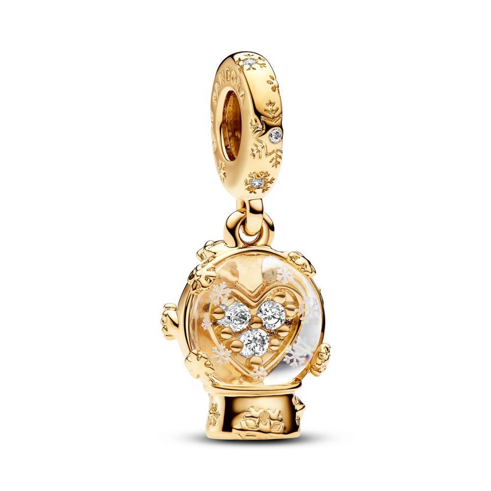 PANDORA Heart Snowflake Snow Globe Dangle Charm 762825C01