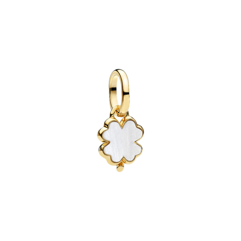 PANDORA White Lucky Clover Dangle Charm 764564C01