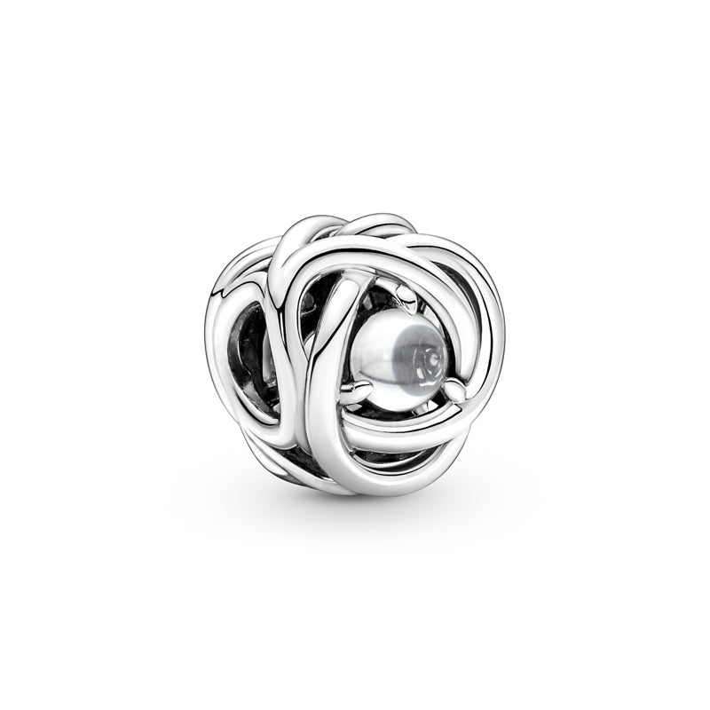 PANDORA April Birthstone Eternity Circle Charm 790064C01