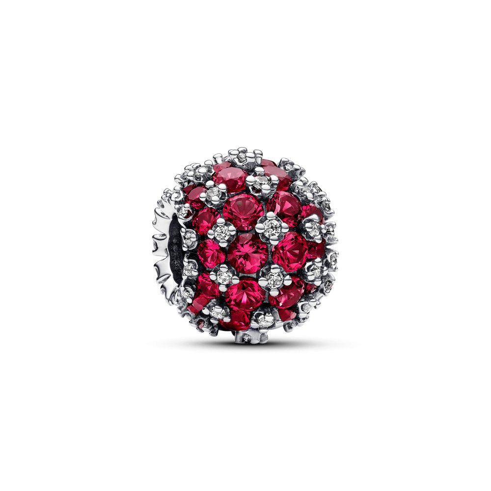 PANDORA Sparkling Pave Round Pink Charm 792630C03