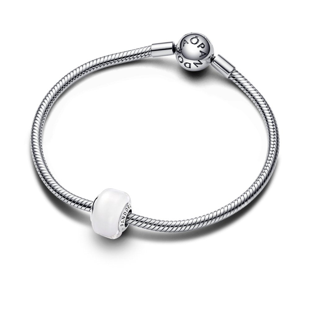 PANDORA White Mini Murano Glass Charm 793118C00
