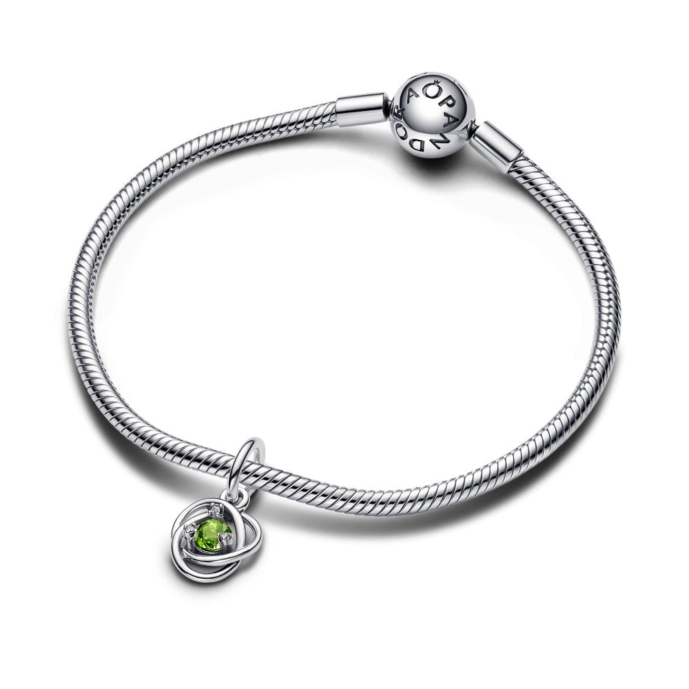 PANDORA August Birthstone Eternity Circle Dangle Charm 793125C08