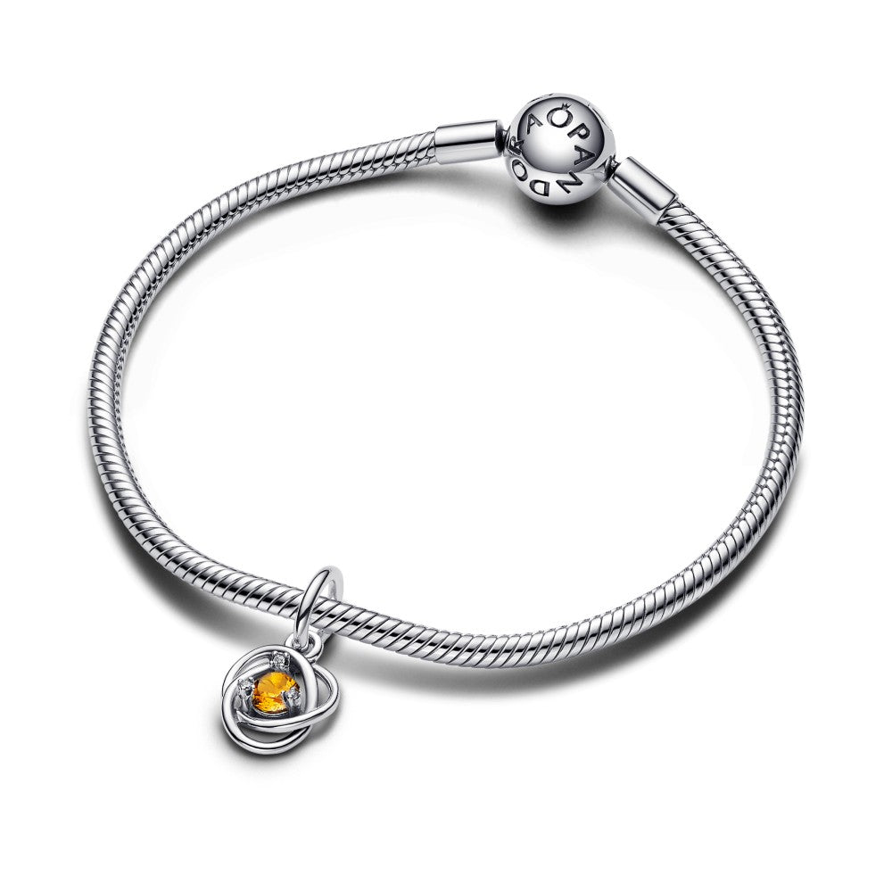 PANDORA November Birthstone Eternity Circle Dangle Charm 793125C11