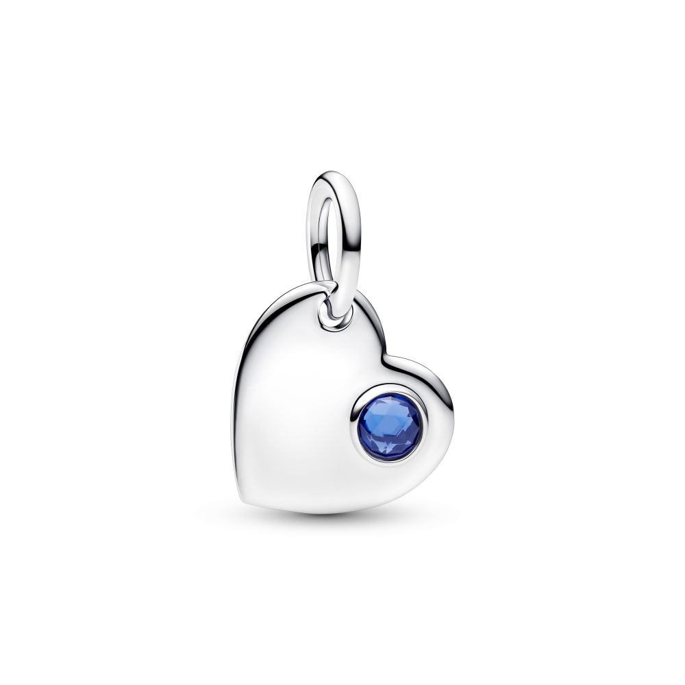 PANDORA September Birthstone Engravable Heart Dangle Charm 794295C09