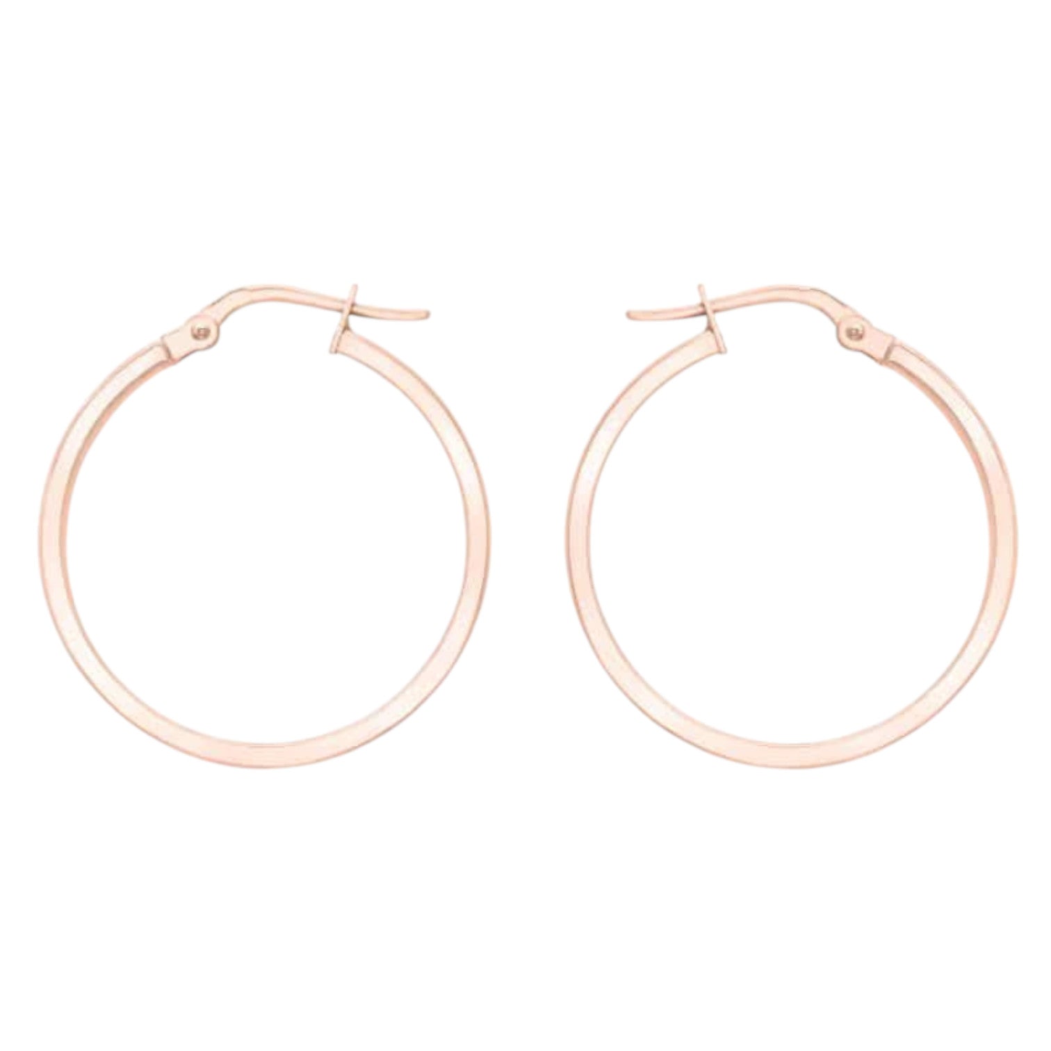 9ct Rose Gold 24mm Creole Earrings