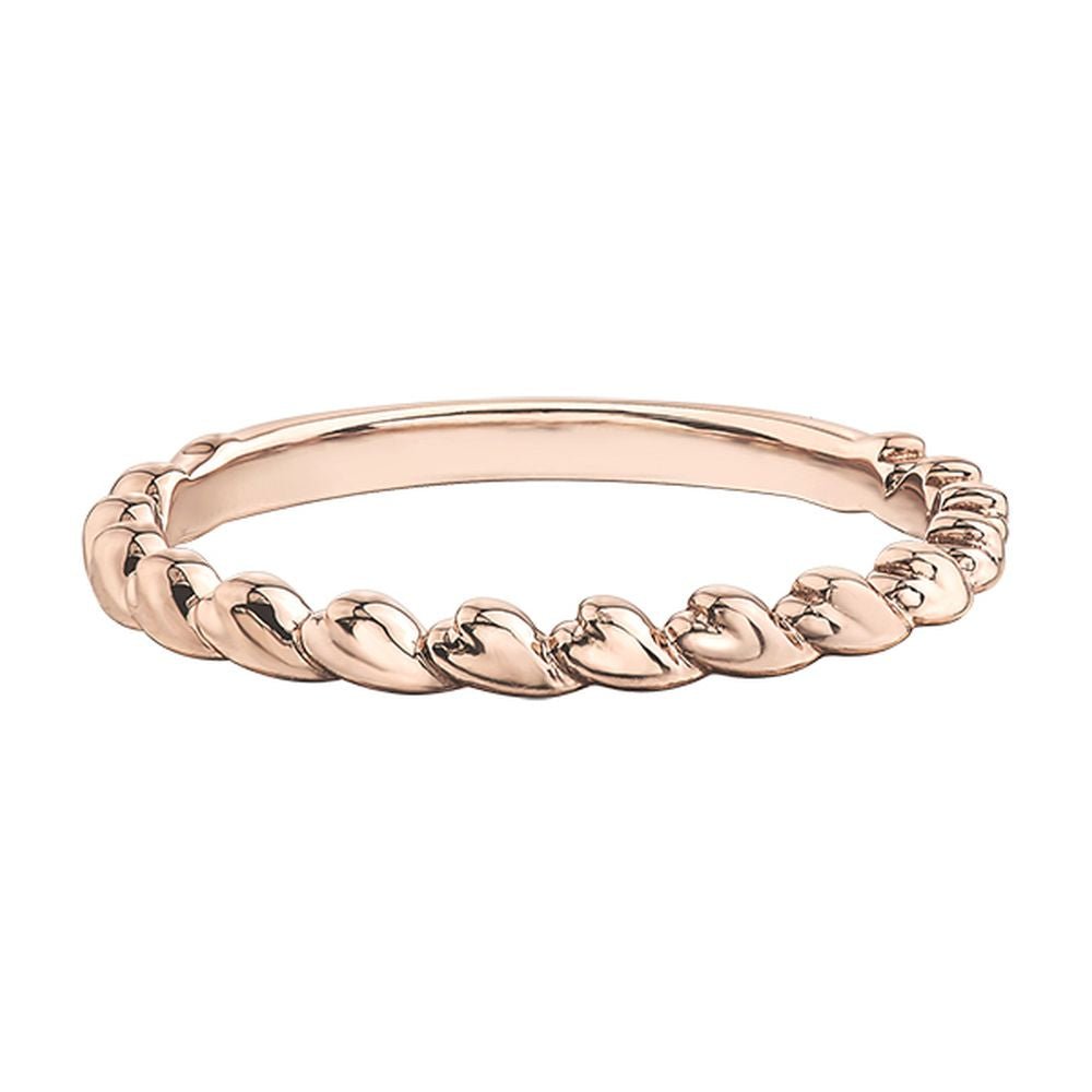 9ct Rose Gold Twisted Ribbon Wave Ring69807-CH773RG-10