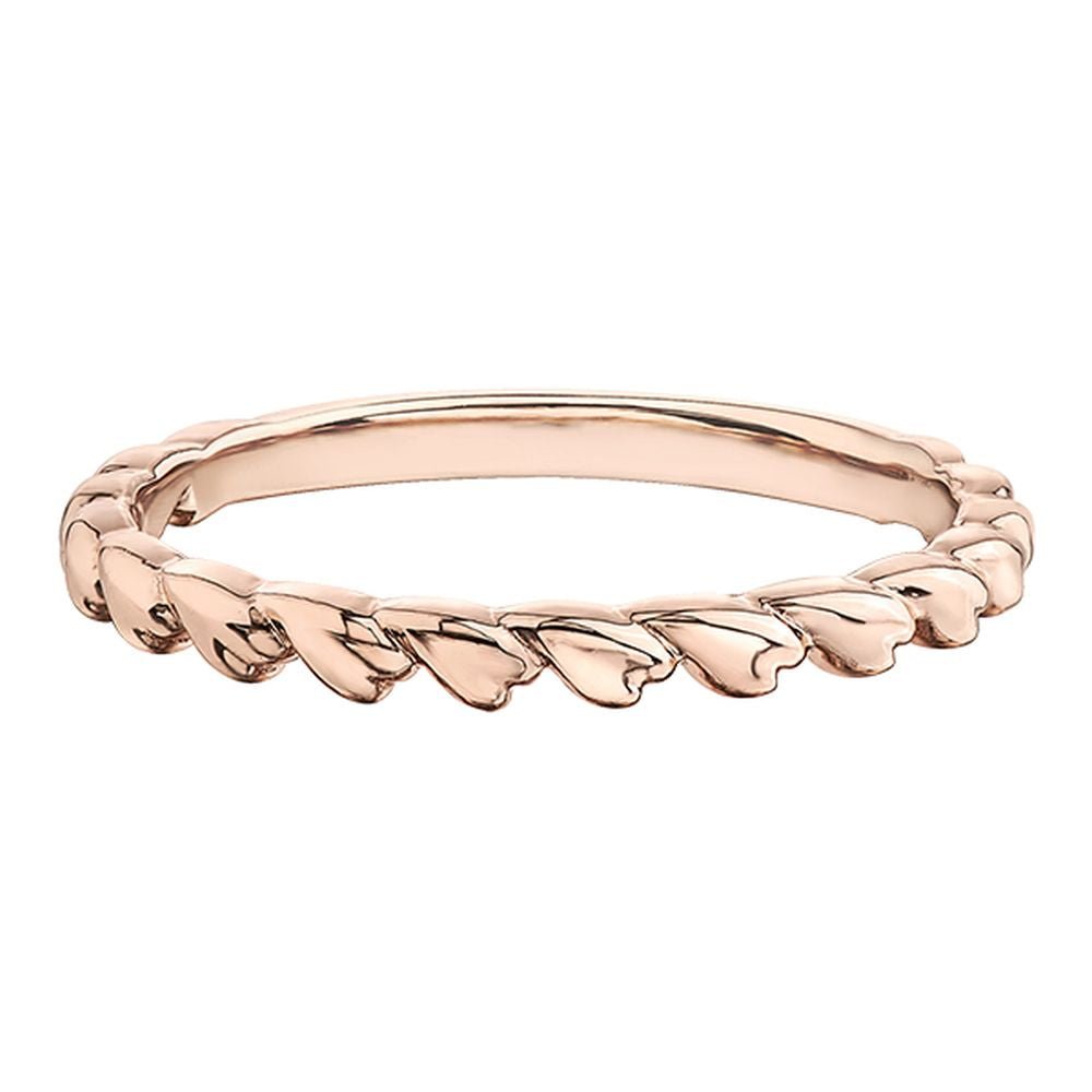 9ct Rose Gold Twisted Ribbon Wave Ring69807-CH773RG-10