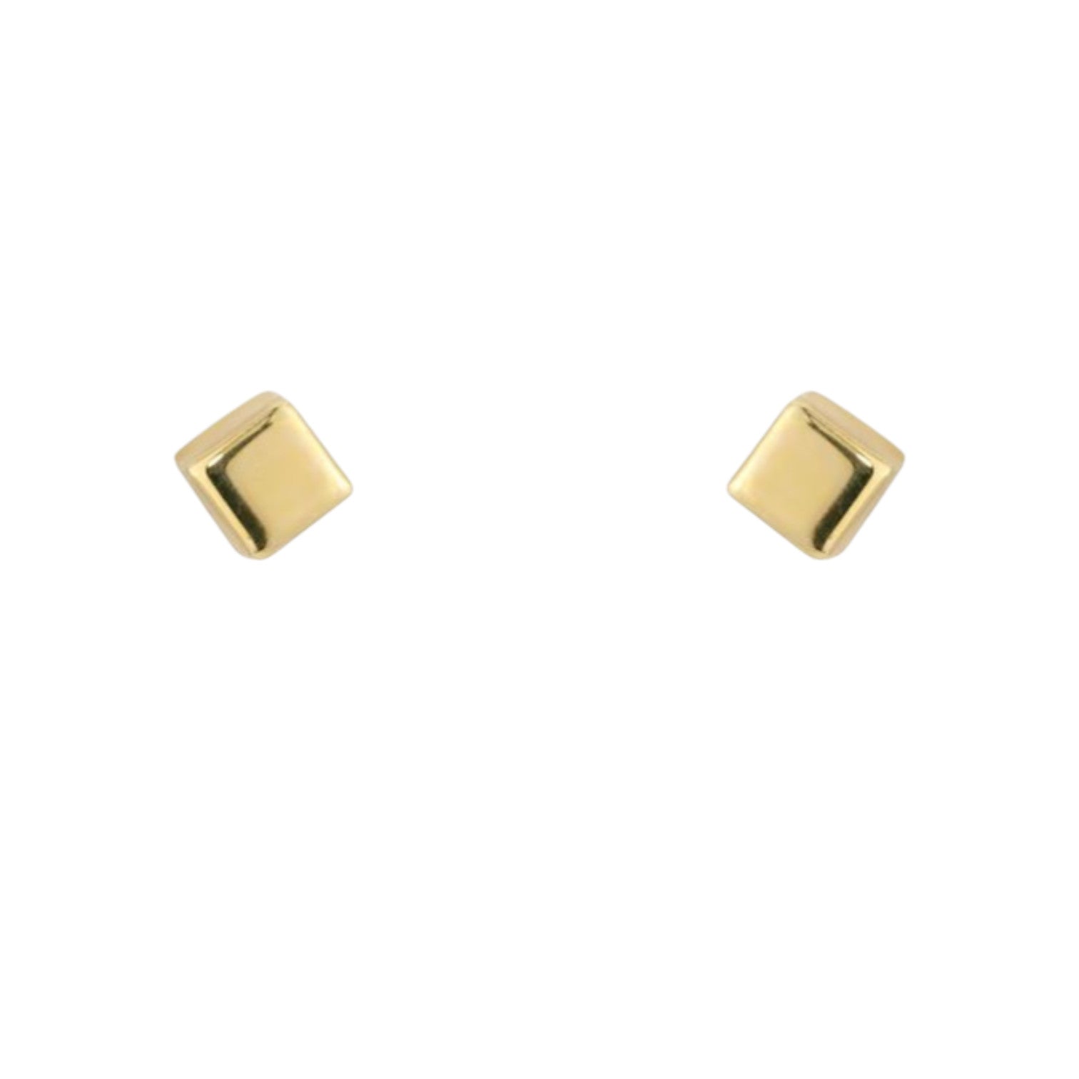 9ct Small Yellow Gold Cube Stud Earrings