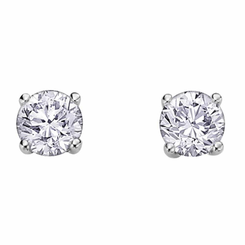9ct White Gold Brilliant Cut 0.50ct Diamond Earrings