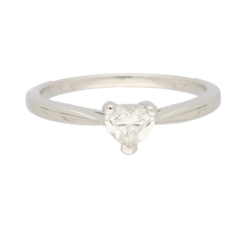 9ct White Gold Heart Shaped Diamond Ring 0.40ct254320