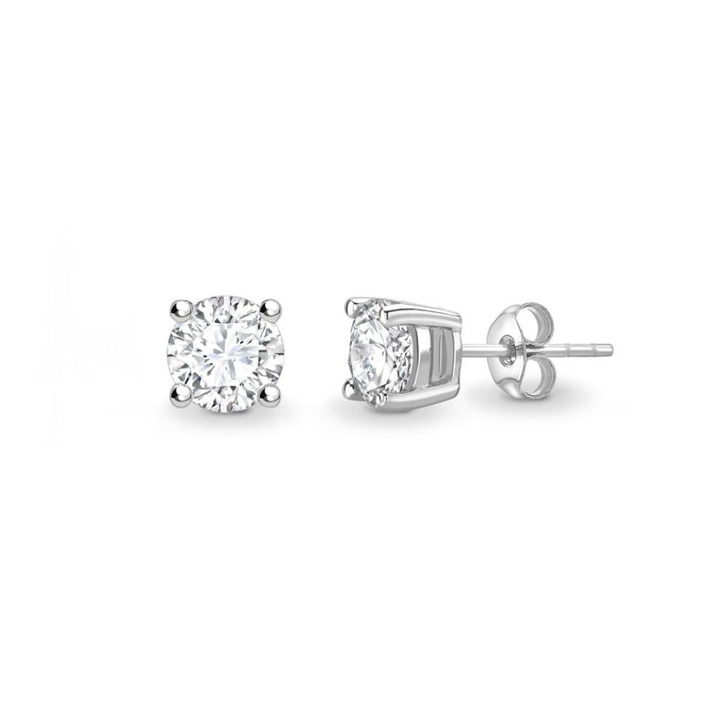 9ct White Gold Round Brilliant Cut Diamond 0.21ct Stud EarringsER2476