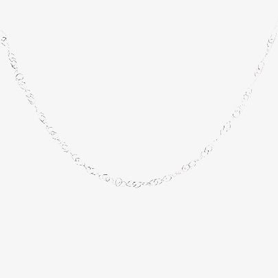 9ct White Gold Twisted Curb Chain