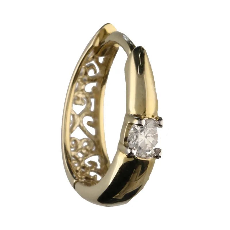 9ct Yellow Gold 0.20ct Diamond Huggie Earrings274824