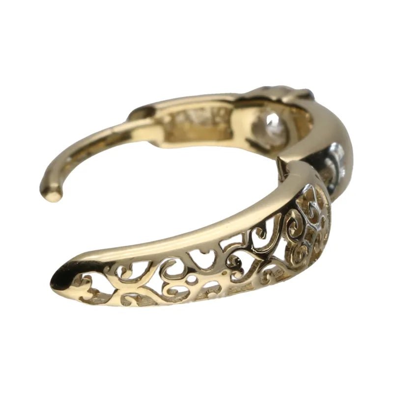 9ct Yellow Gold 0.20ct Diamond Huggie Earrings274824