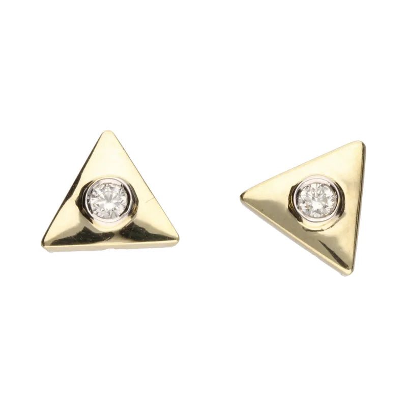 9ct Yellow Gold 0.90ct Diamond Triangular Stud Earrings274821
