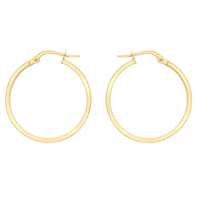 9ct Yellow Gold 23mm Polished Creole Earrings