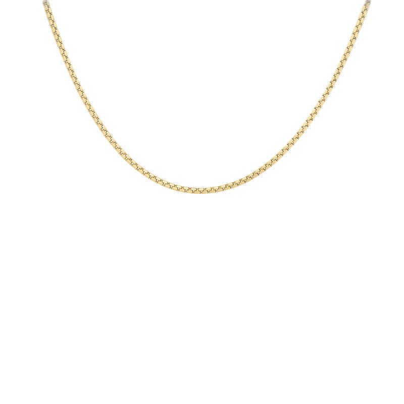 9ct Yellow Gold 36 Diamond Cut Box Belcher Chain 51cm/201.14.7245