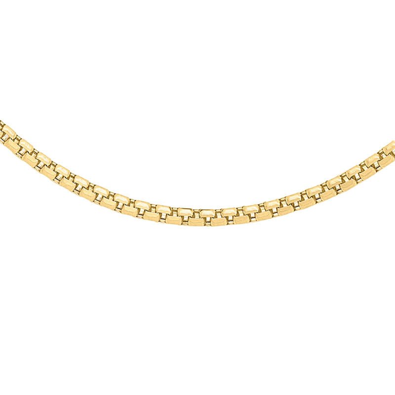 9ct Yellow Gold 36 Diamond Cut Box Belcher Chain 51cm/201.14.7245