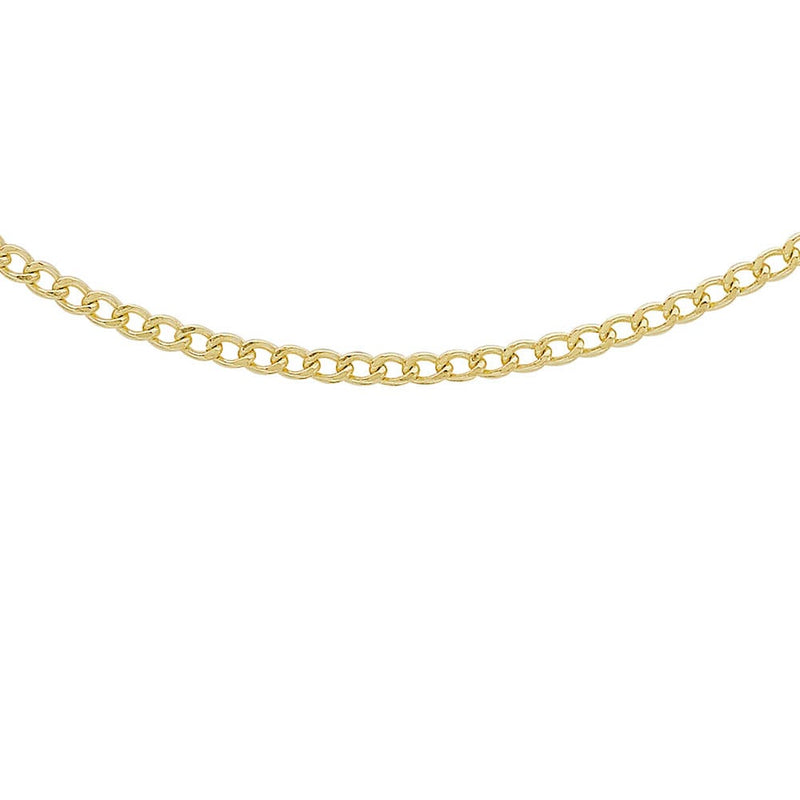 9ct Yellow Gold 50 Flat Curb Chain 51cm/20'